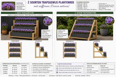 Twee soorten trapsgewijs plantenrekken.