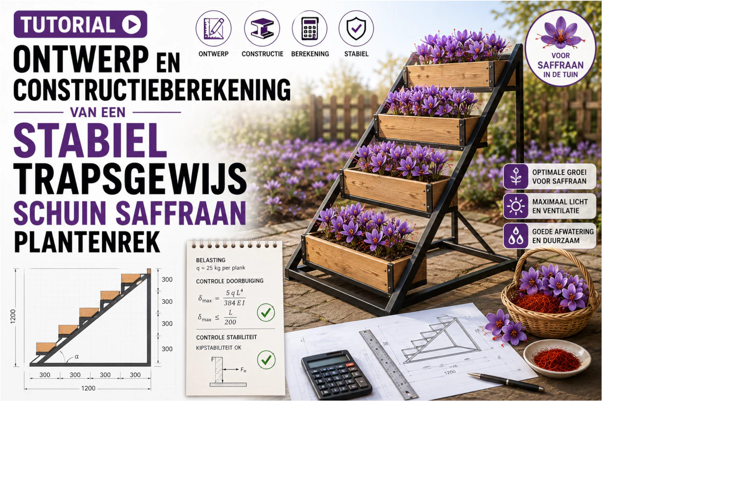 Handen uit de mouwen: bouw je eigen trapsgewijs schuin plantenrek!
